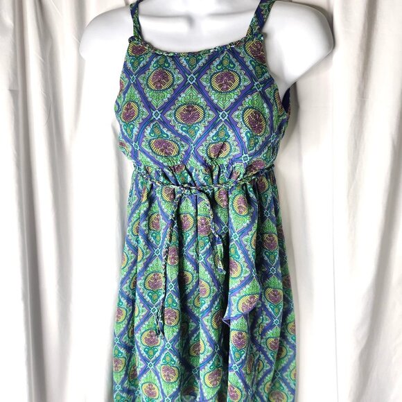 Disney D Signed Juniors Medium Dress Lined Purple Green - Picture 5 of 6